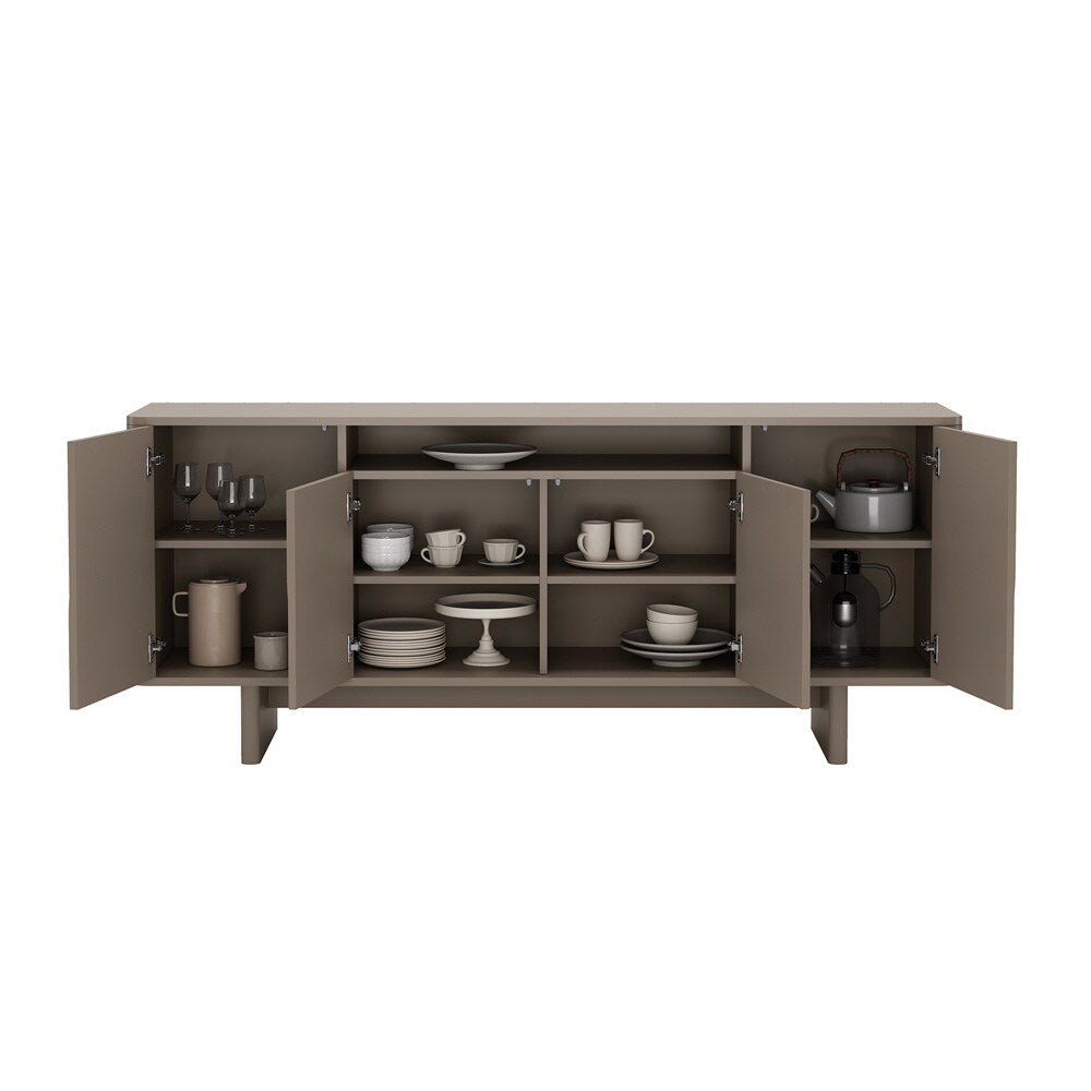 Manhattan Comfort - Ella 70.86 Sideboard with 0 Full Extension Drawers in Mocha - SB005-MO veiw 8