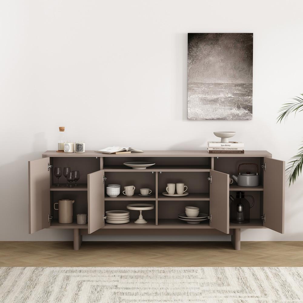 Manhattan Comfort - Ella 70.86 Sideboard with 0 Full Extension Drawers in Mocha - SB005-MO veiw 9