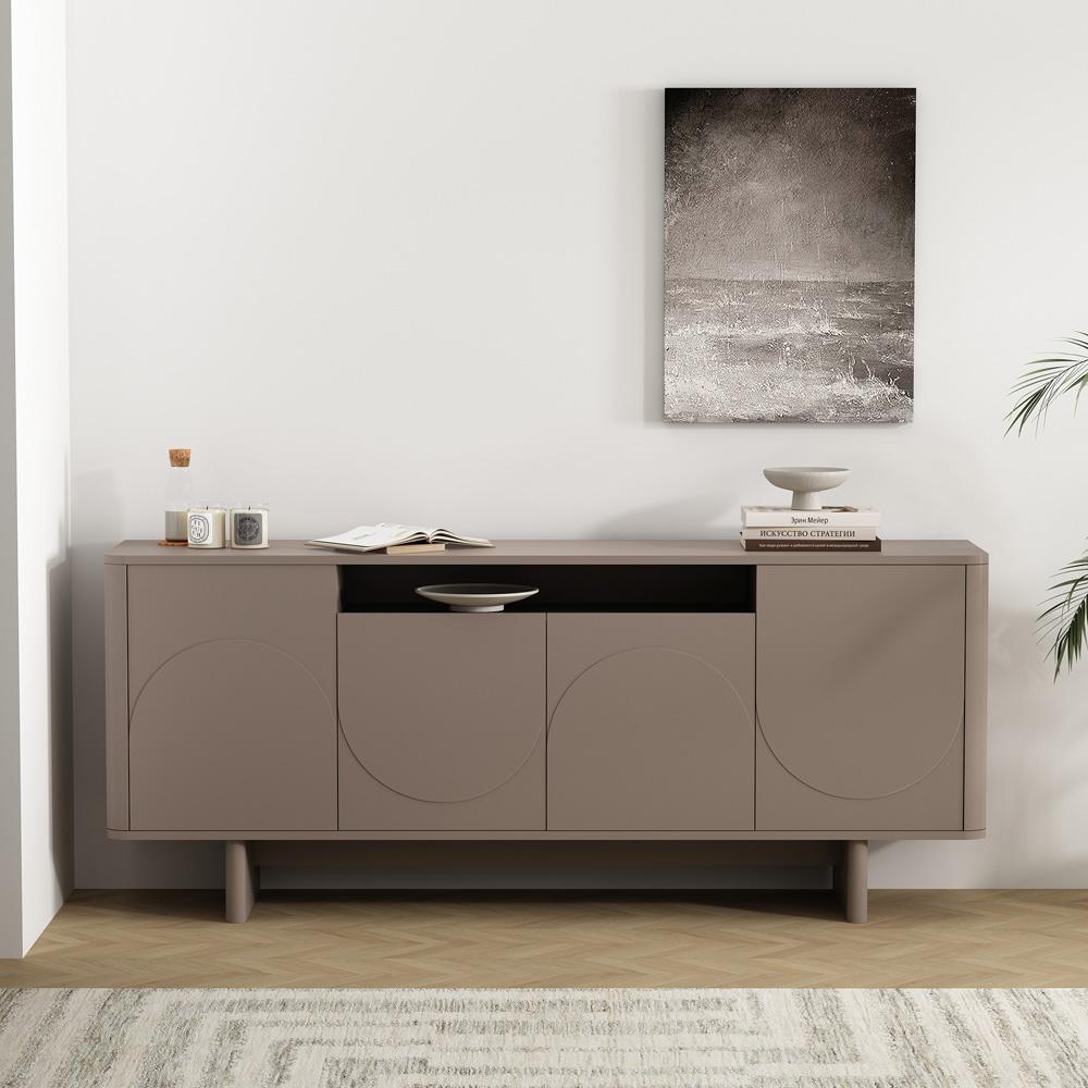Manhattan Comfort - Ella 70.86 Sideboard with 0 Full Extension Drawers in Mocha - SB005-MO veiw 10