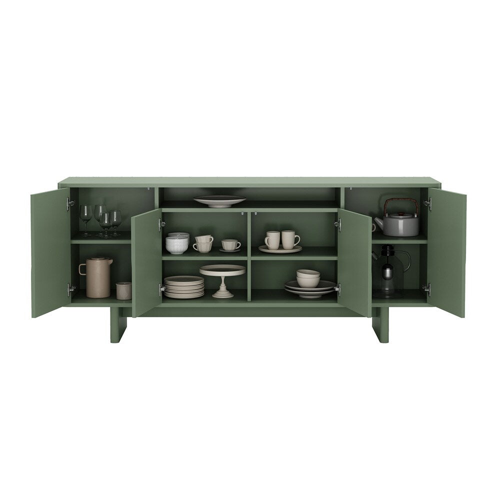 Manhattan Comfort - Ella 70.86 Sideboard with 0 Full Extension Drawers in Sage Green - SB005-GR veiw 8