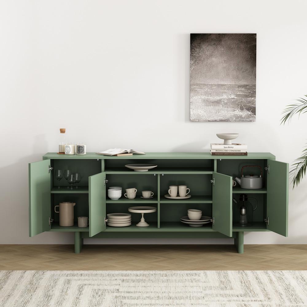 Manhattan Comfort - Ella 70.86 Sideboard with 0 Full Extension Drawers in Sage Green - SB005-GR veiw 9