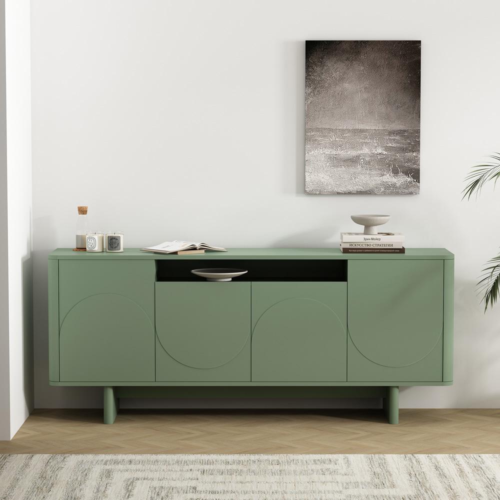 Manhattan Comfort - Ella 70.86 Sideboard with 0 Full Extension Drawers in Sage Green - SB005-GR veiw 10