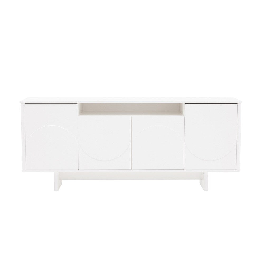 Manhattan Comfort - Ella 70.86 Sideboard with 0 Full Extension Drawers in White - SB005-WH veiw 1