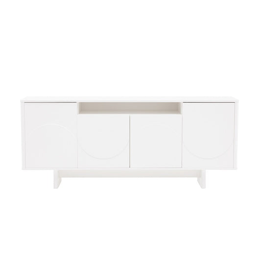 Manhattan Comfort - Ella 70.86 Sideboard with 0 Full Extension Drawers in White - SB005-WH veiw 1