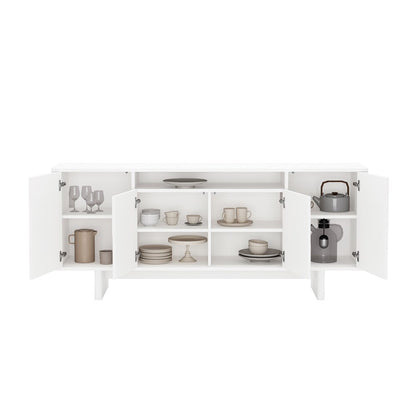 Manhattan Comfort - Ella 70.86 Sideboard with 0 Full Extension Drawers in White - SB005-WH veiw 8