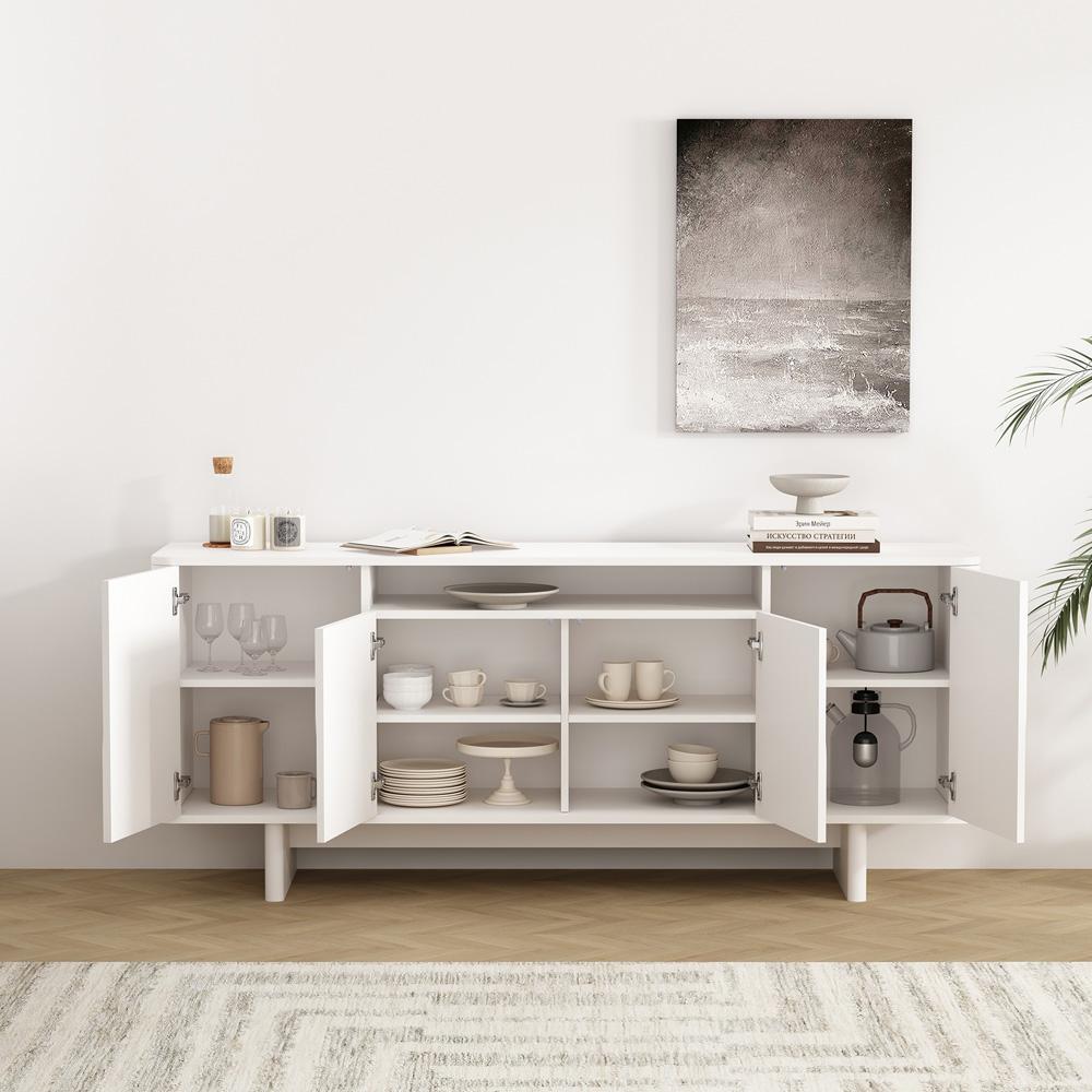Manhattan Comfort - Ella 70.86 Sideboard with 0 Full Extension Drawers in White - SB005-WH veiw 9