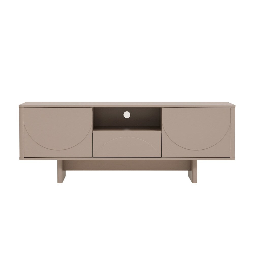 Manhattan Comfort - Ella 59 TV Stand with 1 Full Extension Drawers in Mocha - TV007-MO veiw 1