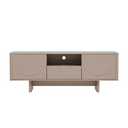 Manhattan Comfort - Ella 59 TV Stand with 1 Full Extension Drawers in Mocha - TV007-MO veiw 1