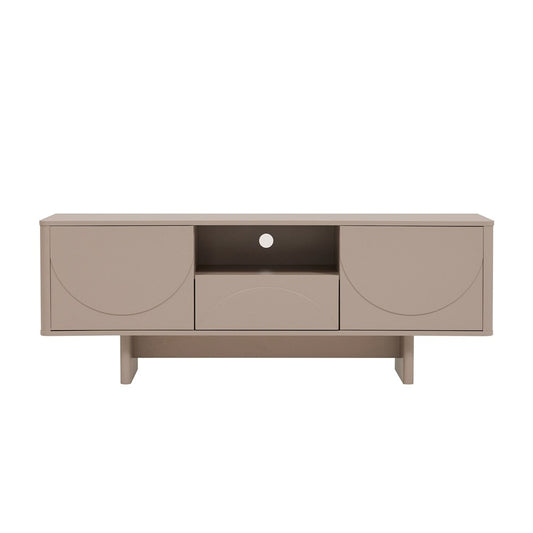 Manhattan Comfort - Ella 59 TV Stand with 1 Full Extension Drawers in Mocha - TV007-MO veiw 1