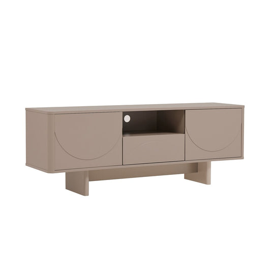 Manhattan Comfort - Ella 59 TV Stand with 1 Full Extension Drawers in Mocha - TV007-MO veiw 2