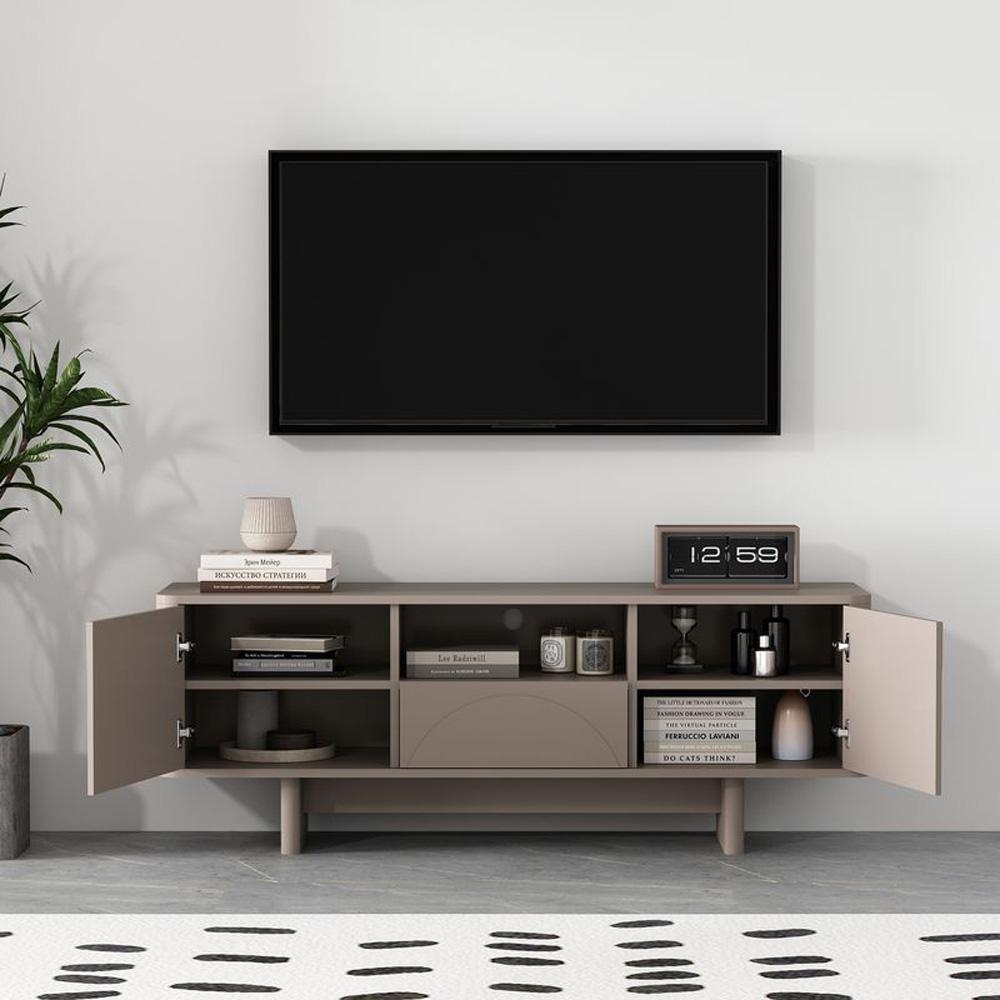Manhattan Comfort - Ella 59 TV Stand with 1 Full Extension Drawers in Mocha - TV007-MO veiw 9