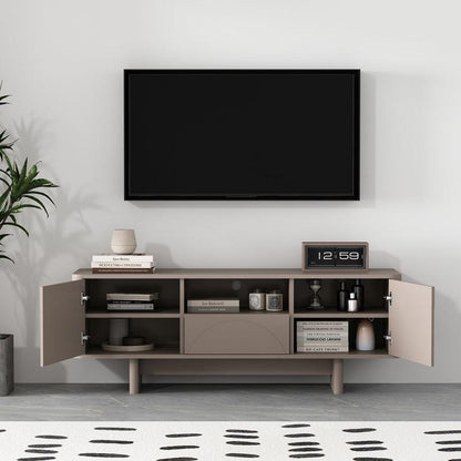 Manhattan Comfort - Ella 59 TV Stand with 1 Full Extension Drawers in Mocha - TV007-MO veiw 9