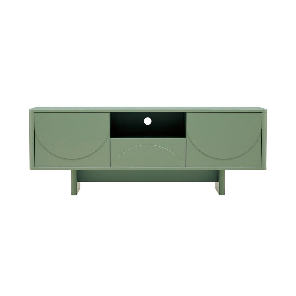 Manhattan Comfort - Ella 59 TV Stand with 1 Full Extension Drawers in Sage Green - TV007-GR veiw 1