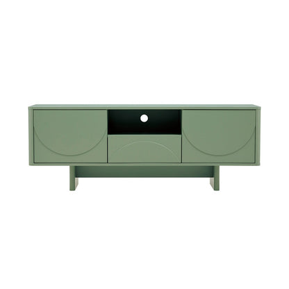 Manhattan Comfort - Ella 59 TV Stand with 1 Full Extension Drawers in Sage Green - TV007-GR veiw 1