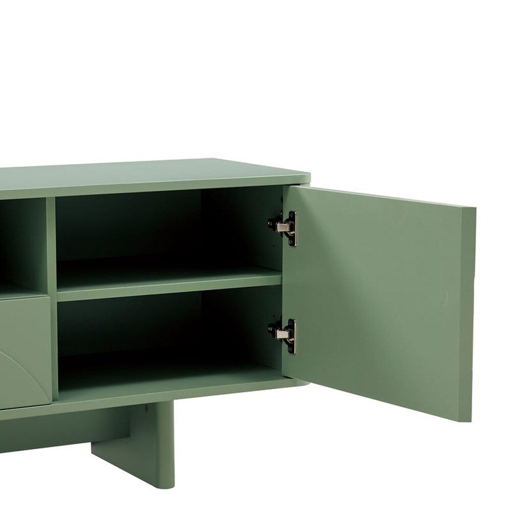 Manhattan Comfort - Ella 59 TV Stand with 1 Full Extension Drawers in Sage Green - TV007-GR veiw 3
