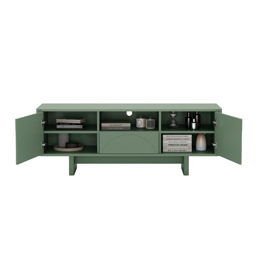Manhattan Comfort - Ella 59 TV Stand with 1 Full Extension Drawers in Sage Green - TV007-GR veiw 8