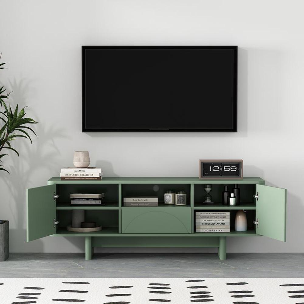 Manhattan Comfort - Ella 59 TV Stand with 1 Full Extension Drawers in Sage Green - TV007-GR veiw 9