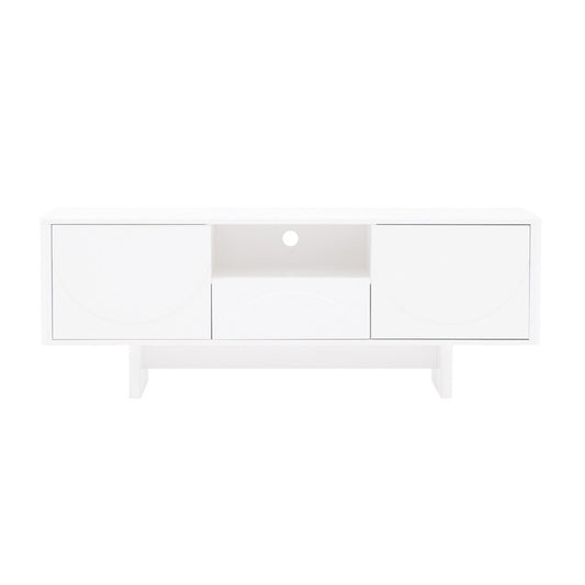 Manhattan Comfort - Ella 59 TV Stand with 1 Full Extension Drawers in White - TV007-WH veiw 1