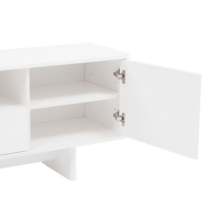Manhattan Comfort - Ella 59 TV Stand with 1 Full Extension Drawers in White - TV007-WH veiw 3