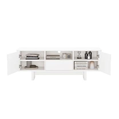 Manhattan Comfort - Ella 59 TV Stand with 1 Full Extension Drawers in White - TV007-WH veiw 8