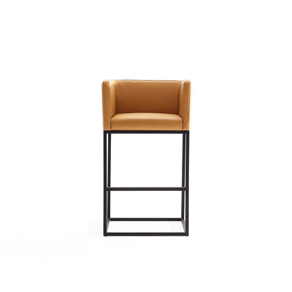 Manhattan Comfort - Embassy Faux Leather Counter Stool with Metal Legs in Clay - CS011-CL veiw 2