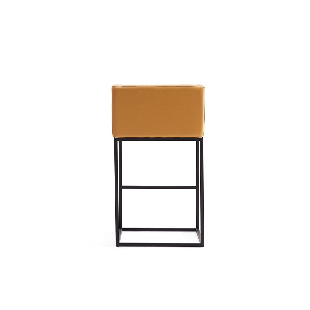 Manhattan Comfort - Embassy Faux Leather Counter Stool with Metal Legs in Clay - CS011-CL veiw 4