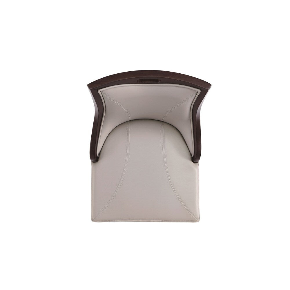 Manhattan Comfort - Emperor Faux Leather Bar Stool with Beech Wood Legs in Light Grey - Set of 2 - 2-BS008-LG veiw 7