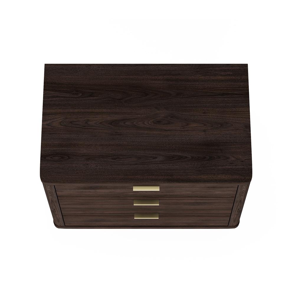 Manhattan Comfort - Evelyn 32 Nightstand 4.0 with 6 Full Extension Drawers in Brown - Set of 2 - 2-NS014-BR veiw 3