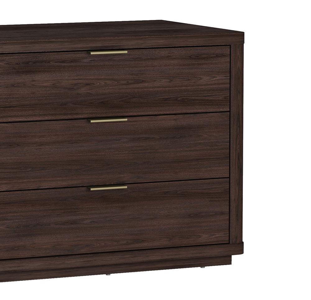 Manhattan Comfort - Evelyn 32 Nightstand 4.0 with 6 Full Extension Drawers in Brown - Set of 2 - 2-NS014-BR veiw 8