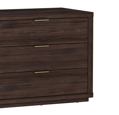 Manhattan Comfort - Evelyn 32 Nightstand 4.0 with 6 Full Extension Drawers in Brown - Set of 2 - 2-NS014-BR veiw 8