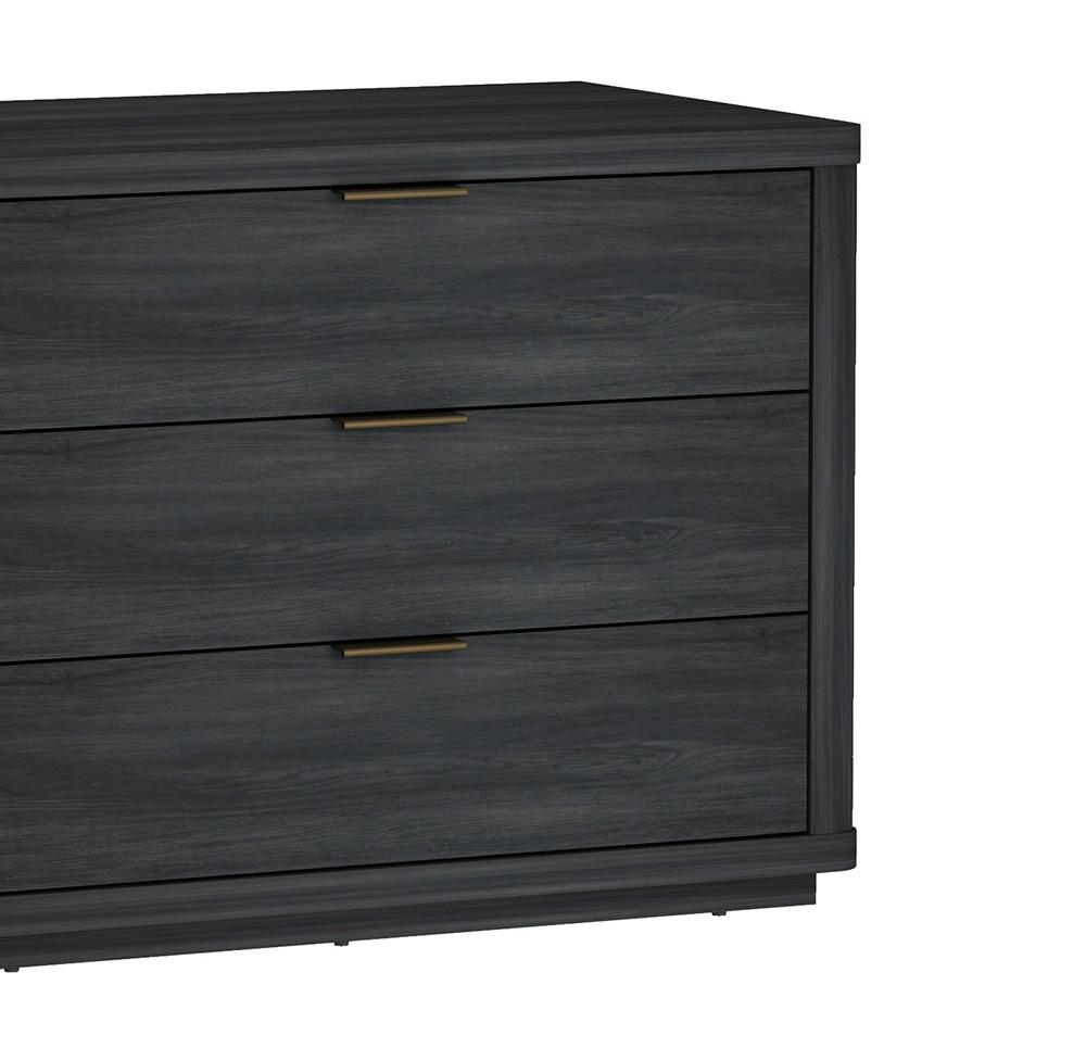 Manhattan Comfort - Evelyn 32 Nightstand 4.0 with 6 Full Extension Drawers in Charcoal Grey - Set of 2 - 2-NS014-CH veiw 8