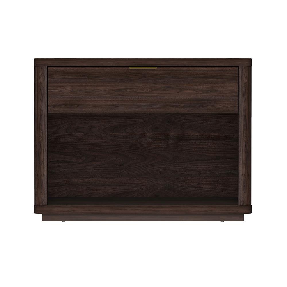 Manhattan Comfort - Evelyn 32 Nightstand 2.0 with 1 Full Extension Drawers in Brown - NS012-BR veiw 1
