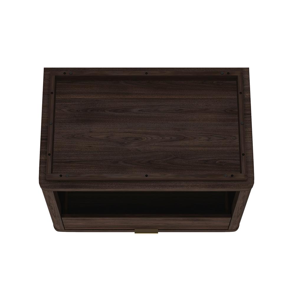 Manhattan Comfort - Evelyn 32 Nightstand 2.0 with 1 Full Extension Drawers in Brown - NS012-BR veiw 5