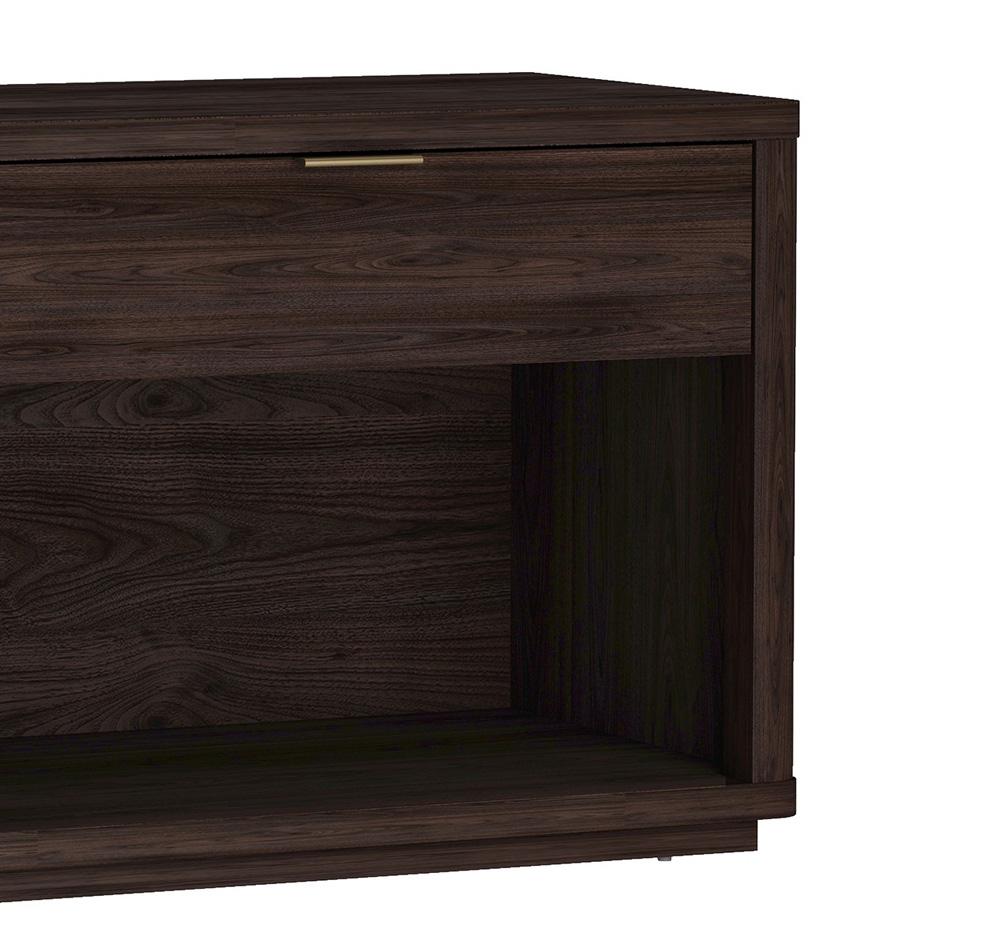Manhattan Comfort - Evelyn 32 Nightstand 2.0 with 1 Full Extension Drawers in Brown - NS012-BR veiw 8