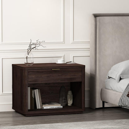 Manhattan Comfort - Evelyn 32 Nightstand 2.0 with 1 Full Extension Drawers in Brown - NS012-BR veiw 9