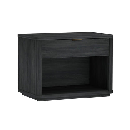 Manhattan Comfort - Evelyn 32 Nightstand 2.0 with 1 Full Extension Drawers in Charcoal Grey - NS012-CH veiw 2