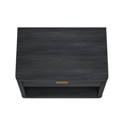 Manhattan Comfort - Evelyn 32 Nightstand 2.0 with 1 Full Extension Drawers in Charcoal Grey - NS012-CH veiw 3