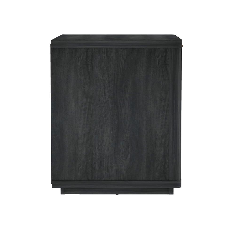 Manhattan Comfort - Evelyn 32 Nightstand 2.0 with 1 Full Extension Drawers in Charcoal Grey - NS012-CH veiw 4