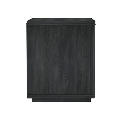 Manhattan Comfort - Evelyn 32 Nightstand 2.0 with 1 Full Extension Drawers in Charcoal Grey - NS012-CH veiw 4