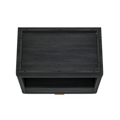 Manhattan Comfort - Evelyn 32 Nightstand 2.0 with 1 Full Extension Drawers in Charcoal Grey - NS012-CH veiw 5