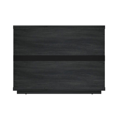 Manhattan Comfort - Evelyn 32 Nightstand 2.0 with 1 Full Extension Drawers in Charcoal Grey - NS012-CH veiw 6