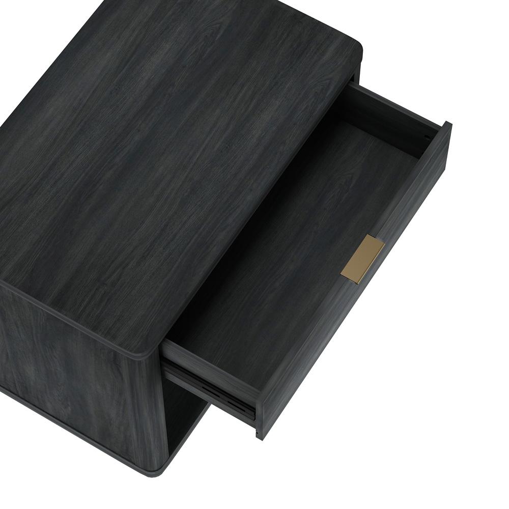 Manhattan Comfort - Evelyn 32 Nightstand 2.0 with 1 Full Extension Drawers in Charcoal Grey - NS012-CH veiw 7