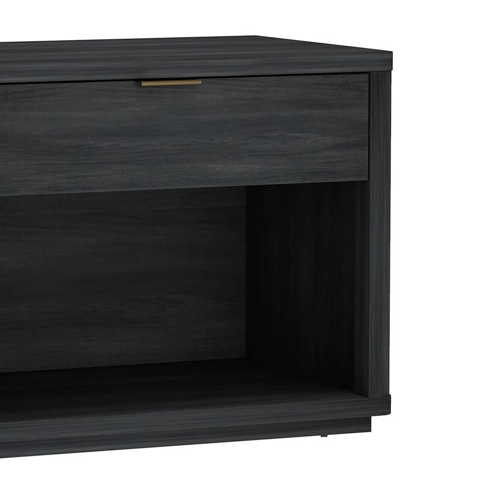 Manhattan Comfort - Evelyn 32 Nightstand 2.0 with 1 Full Extension Drawers in Charcoal Grey - NS012-CH veiw 8