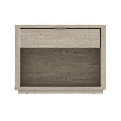 Manhattan Comfort - Evelyn 32 Nightstand 2.0 with 1 Full Extension Drawers in Natural - NS012-NA veiw 1