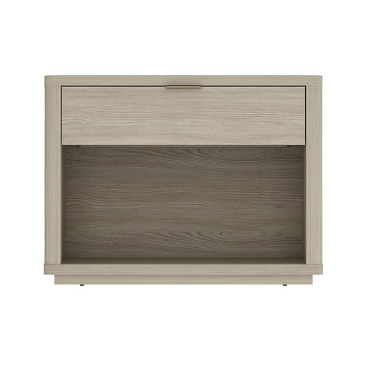 Manhattan Comfort - Evelyn 32 Nightstand 2.0 with 1 Full Extension Drawers in Natural - NS012-NA veiw 1