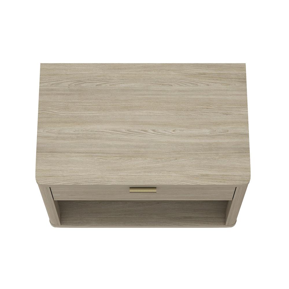 Manhattan Comfort - Evelyn 32 Nightstand 2.0 with 1 Full Extension Drawers in Natural - NS012-NA veiw 3