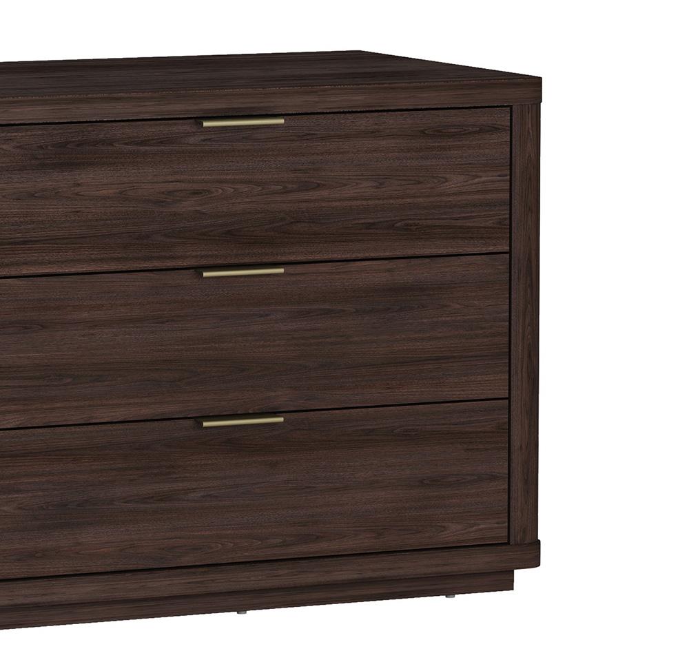 Manhattan Comfort - Evelyn 32 Nightstand 4.0 with 3 Full Extension Drawers in Brown - NS014-BR veiw 8
