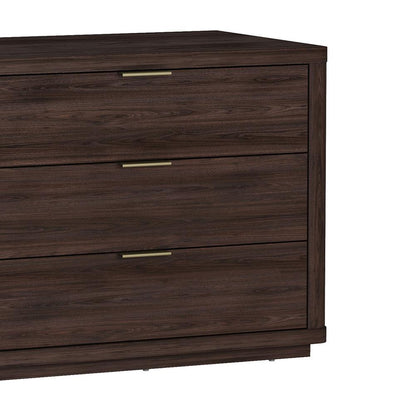 Manhattan Comfort - Evelyn 32 Nightstand 4.0 with 3 Full Extension Drawers in Brown - NS014-BR veiw 8