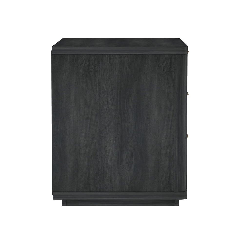 Manhattan Comfort - Evelyn 32 Nightstand 4.0 with 3 Full Extension Drawers in Charcoal Grey - NS014-CH veiw 4