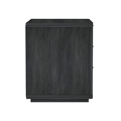 Manhattan Comfort - Evelyn 32 Nightstand 4.0 with 3 Full Extension Drawers in Charcoal Grey - NS014-CH veiw 4